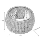 Beaded Napkin Ring Bulk White - Set of 6