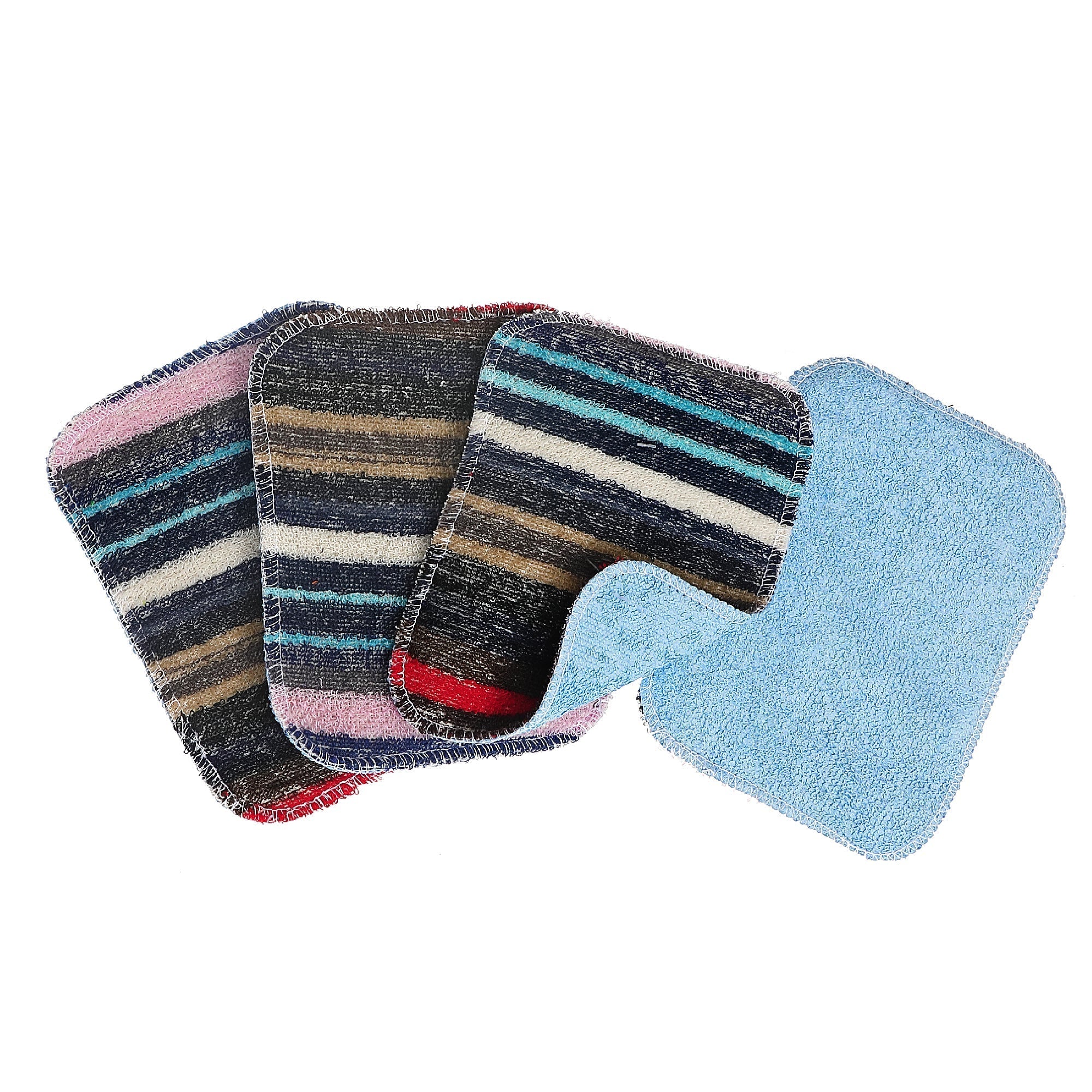 Scrub and Wipe Assorted Cleaning Sponges - Set of 4 Kitchen Cleaning Tools