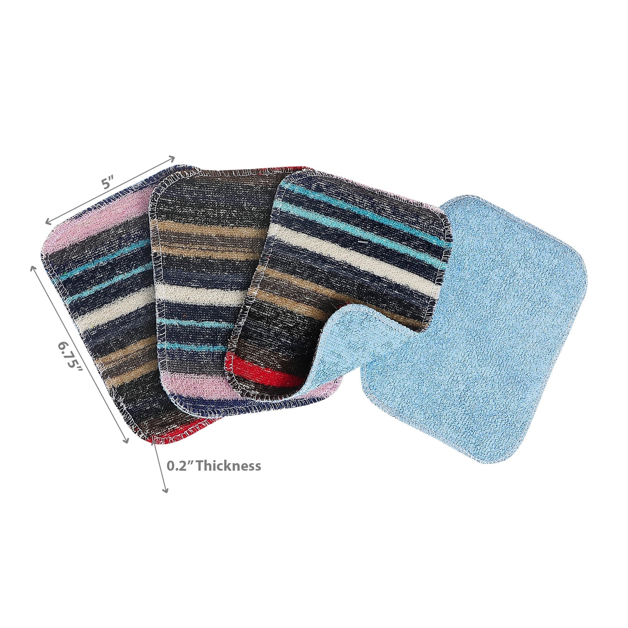 Scrub and Wipe Assorted Cleaning Sponges - Set of 4 Kitchen Cleaning Tools