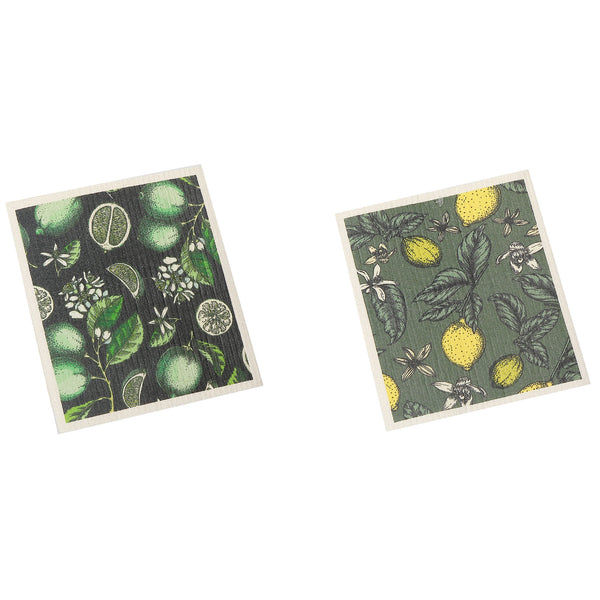 Swedish Dish Cloth Set Of 2 Lemon/Lime Assorted - Set of 6