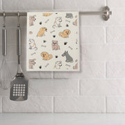 Swedish Dish Cloth Set Of 2 Doggy Friends Assorted Set Of 6, Dog Themed Swedish Dish Cloth Set, Absorbent Kitchen Cloths
