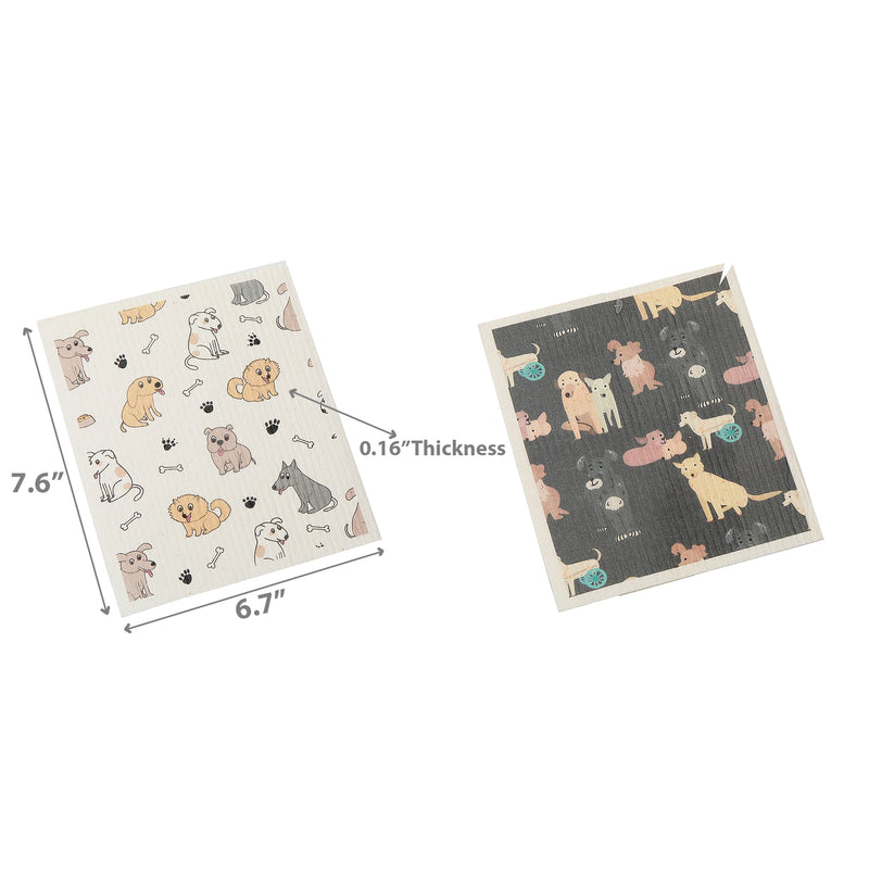 Swedish Dish Cloth Set Of 2 Doggy Friends Assorted - Set of 6