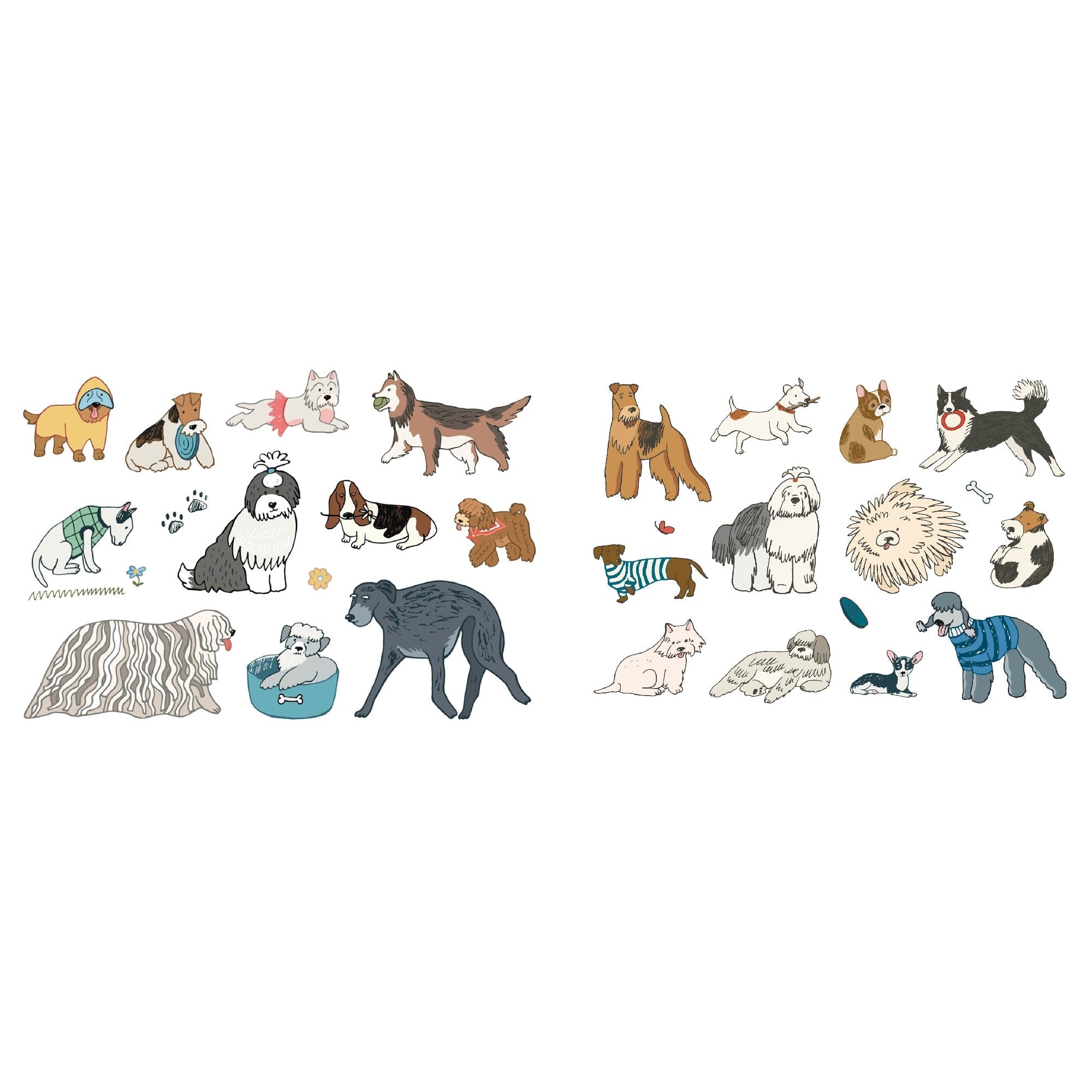 Swedish Dish Cloth Dogs Print Set Of 2, Reusable Kitchen Cloth, Eco Friendly Cleaning