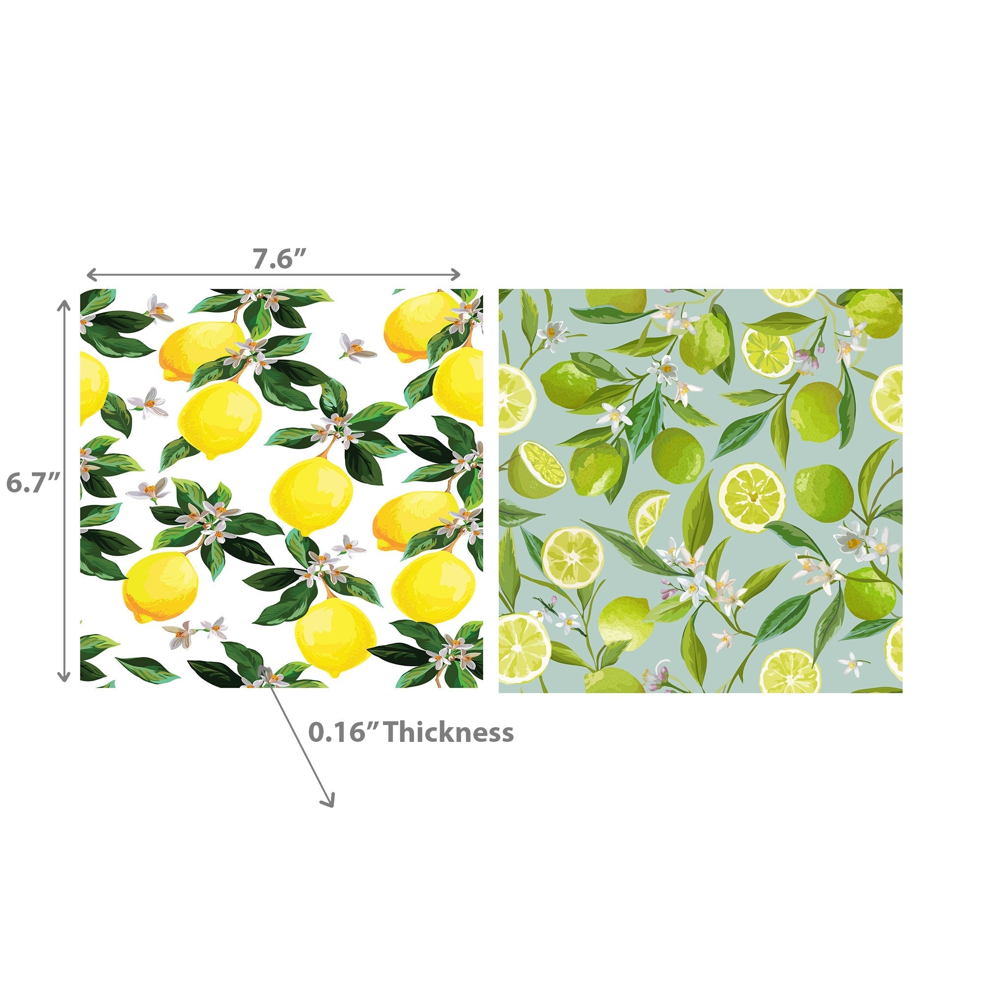 Swedish Dish Cloth Lime and Lemons Set of 2