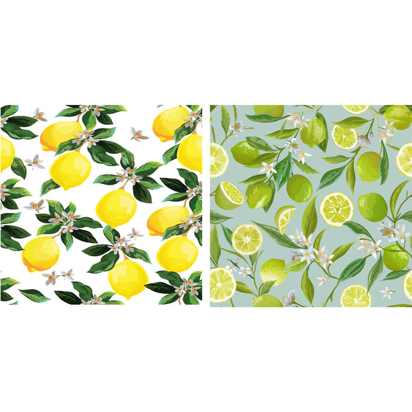 Swedish Dish Cloth Lime and Lemons Set of 2