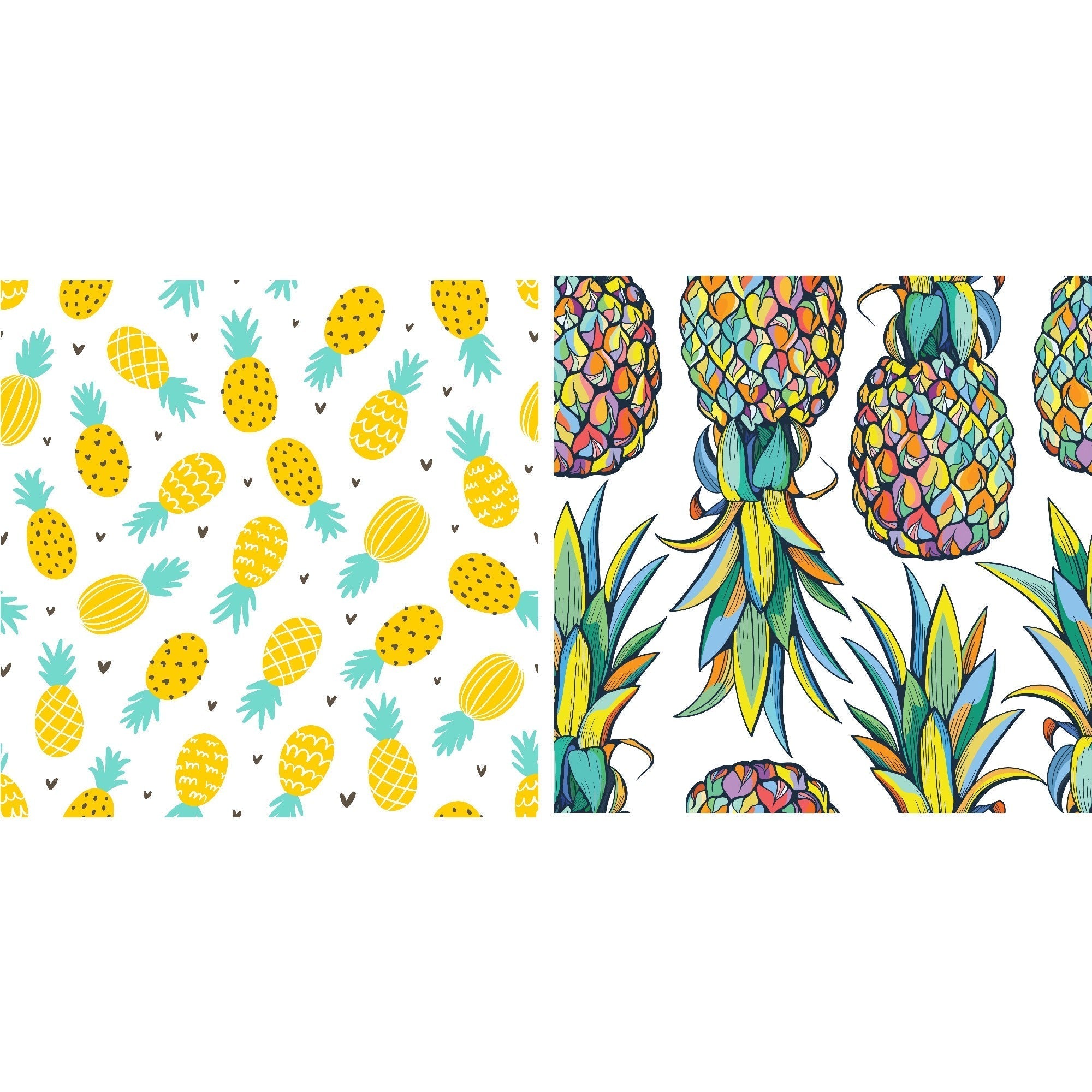 Swedish Dish Cloth Pineapple Print Set Of 2, Reusable Kitchen Cleaning Cloth