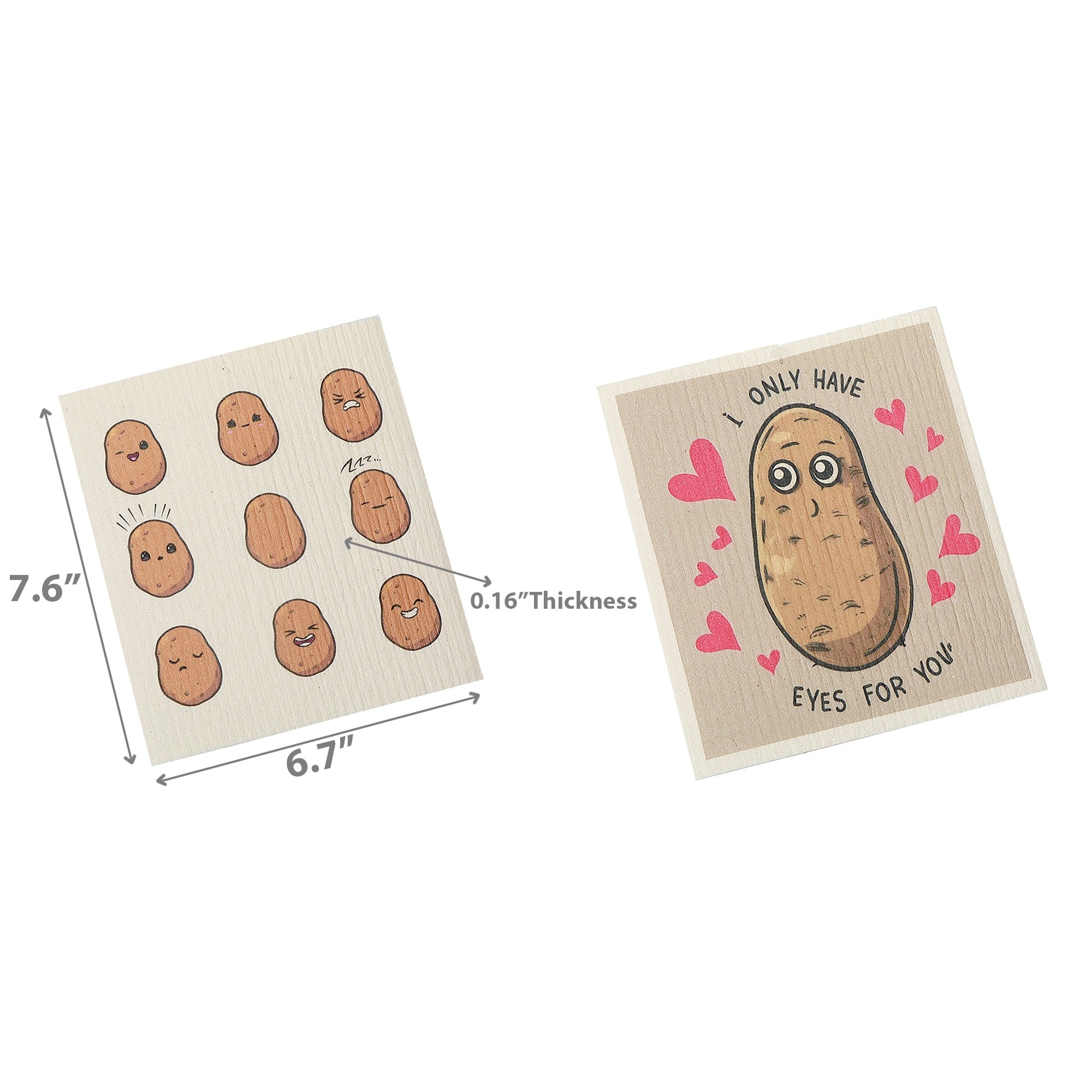 Swedish Dish Cloth 2Pc I Only Have Assorted Set Of 6, Humorous Swedish Dish Cloth Set, Reusable Absorbent Kitchen Cloths