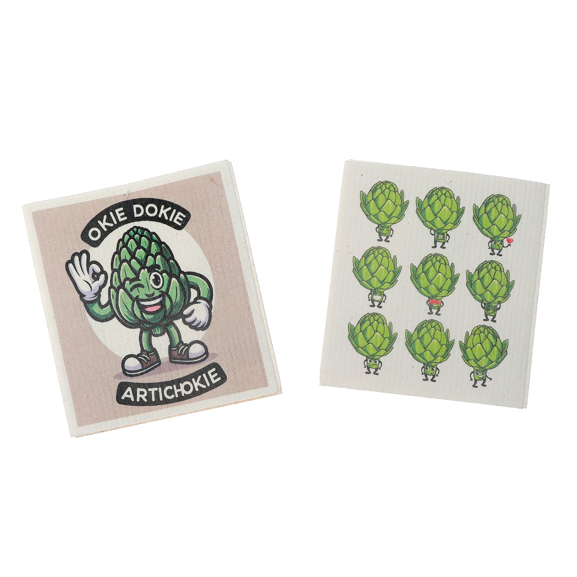 Swedish Dish Cloth 2Pc Okie Dokie Artichoke Assorted Set Of 6, Okie Dokie Artichoke Swedish Dish Cloth Set, Eco Friendly Kitchen Cloths