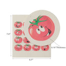 Swedish Circle & Square Dish Cloth 2Pc Tomato Assorted - Set of 6