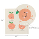 Swedish Circle & Square Dish Cloth 2Pc Orange Assorted - Set of 6