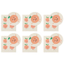 Swedish Circle & Square Dish Cloth 2Pc Orange Assorted - Set of 6