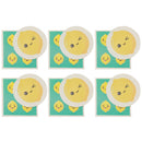 Swedish Circle & Square Dish Cloth 2Pc Lemon Assorted - Set of 6