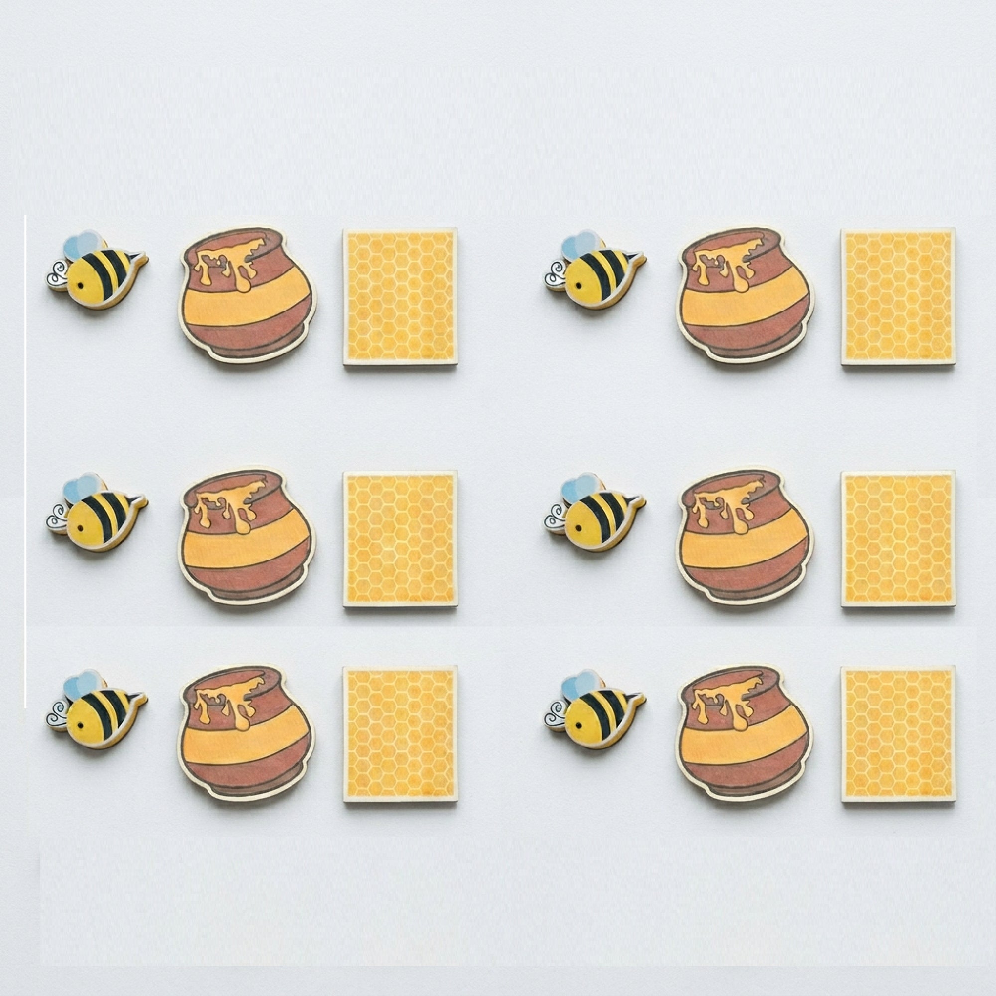 Honey Bee Theme Dish Cloth and Sponge Cleaning Set - Set of 6