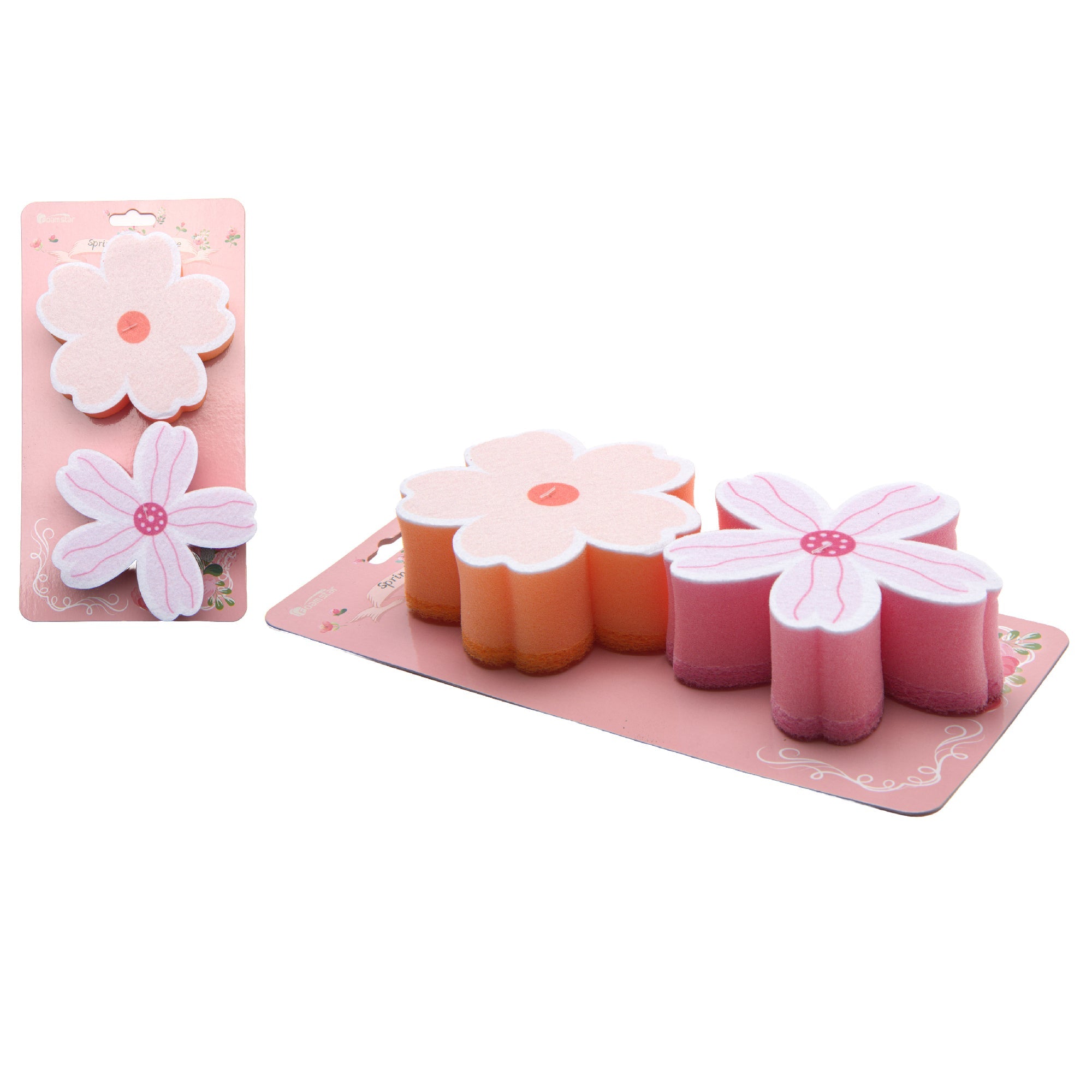 Flower-Shaped Decorative Kitchen Sponge Set - Set of 2