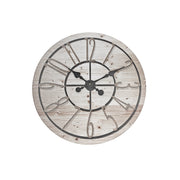 Round MDF 13 Inch Wall Clock Wood Plank Rustic Decorative Wall Clock
