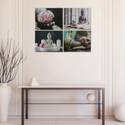 Canvas Wall Art Zen Buddha Set Of 4, Modern Wall Decor, Relaxing Home Accent