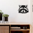 Metal Black Wall Decor Racoon Head