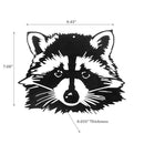 Metal Black Wall Decor Racoon Head