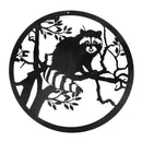 Metal Black Wall Decor Racoon On Tree