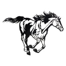 Metal Black Wall Decor Running Horse