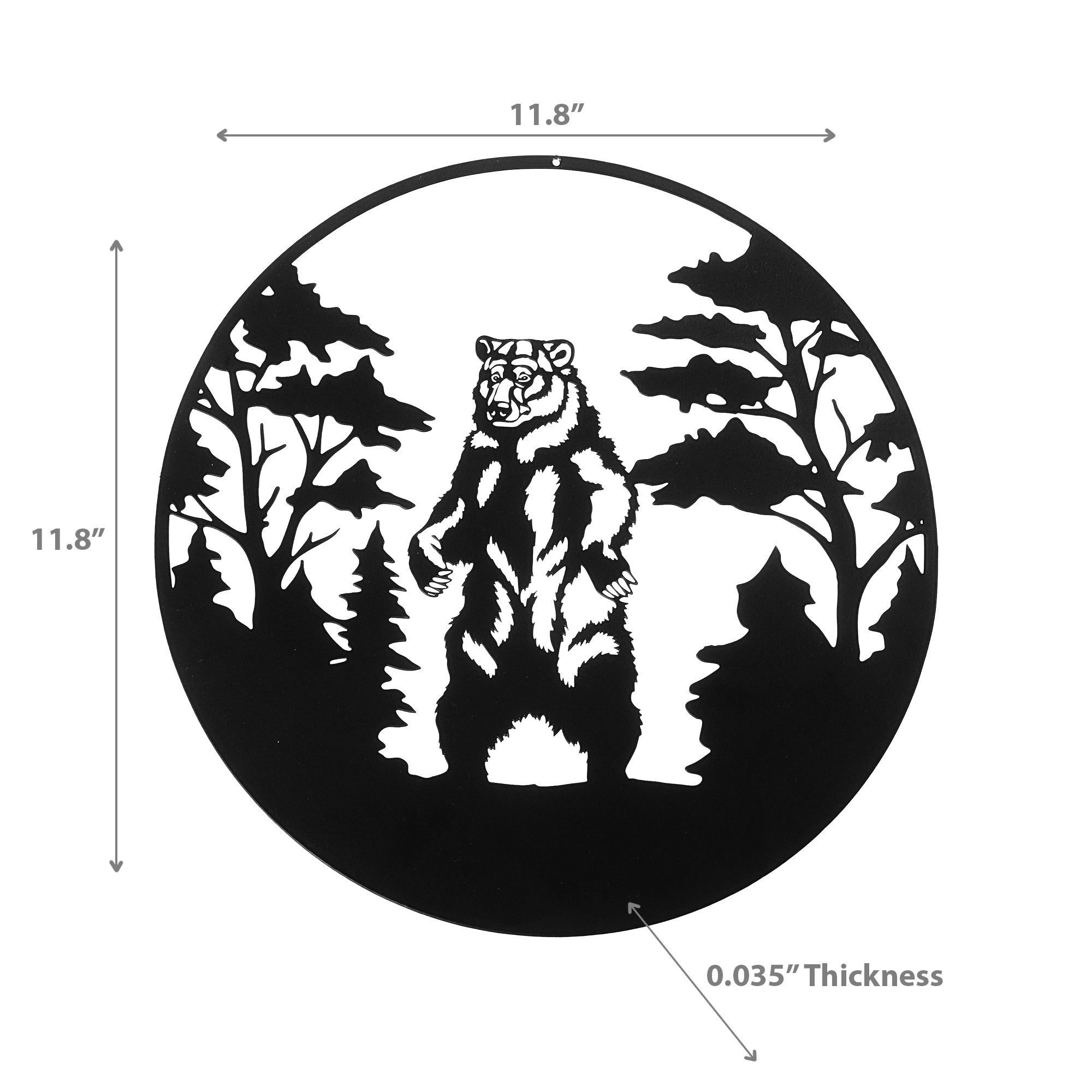 Metal Black Wall Decor Standing Bear, Black Metal Standing Bear Wall Art, Cabin Decor