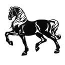 Metal Black Wall Decor  Marching Horse