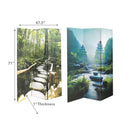 Double Sided Canvas Screen Zen Garden