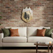 Forest-Themed MDF Growling Bear Head Wall Decor