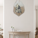 Mdf Wall Decorativer Howling Wolf Head Forest