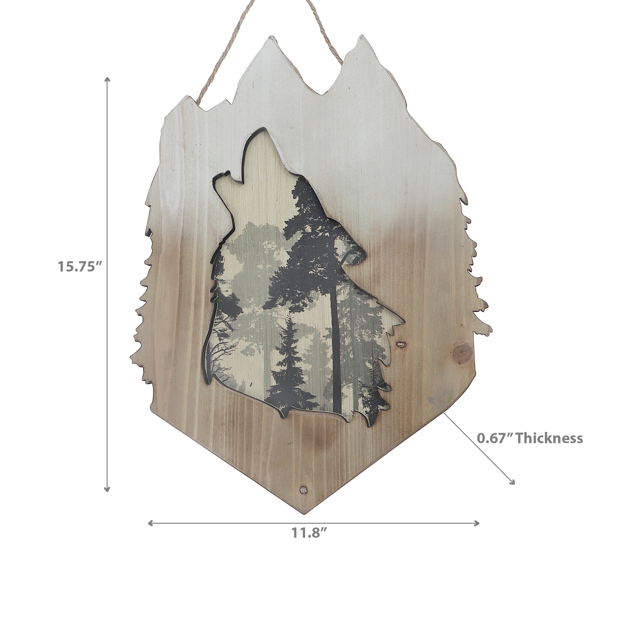 MDF Wall Decor featuring Howling Wolf Head Forest Design, Rustic Lodge Wall Accent, Nature Inspired Home Decoration