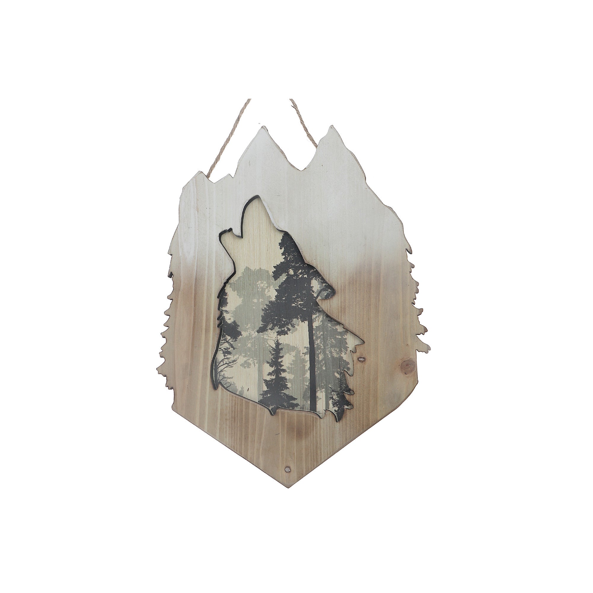 MDF Wall Decor featuring Howling Wolf Head Forest Design, Rustic Lodge Wall Accent, Nature Inspired Home Decoration