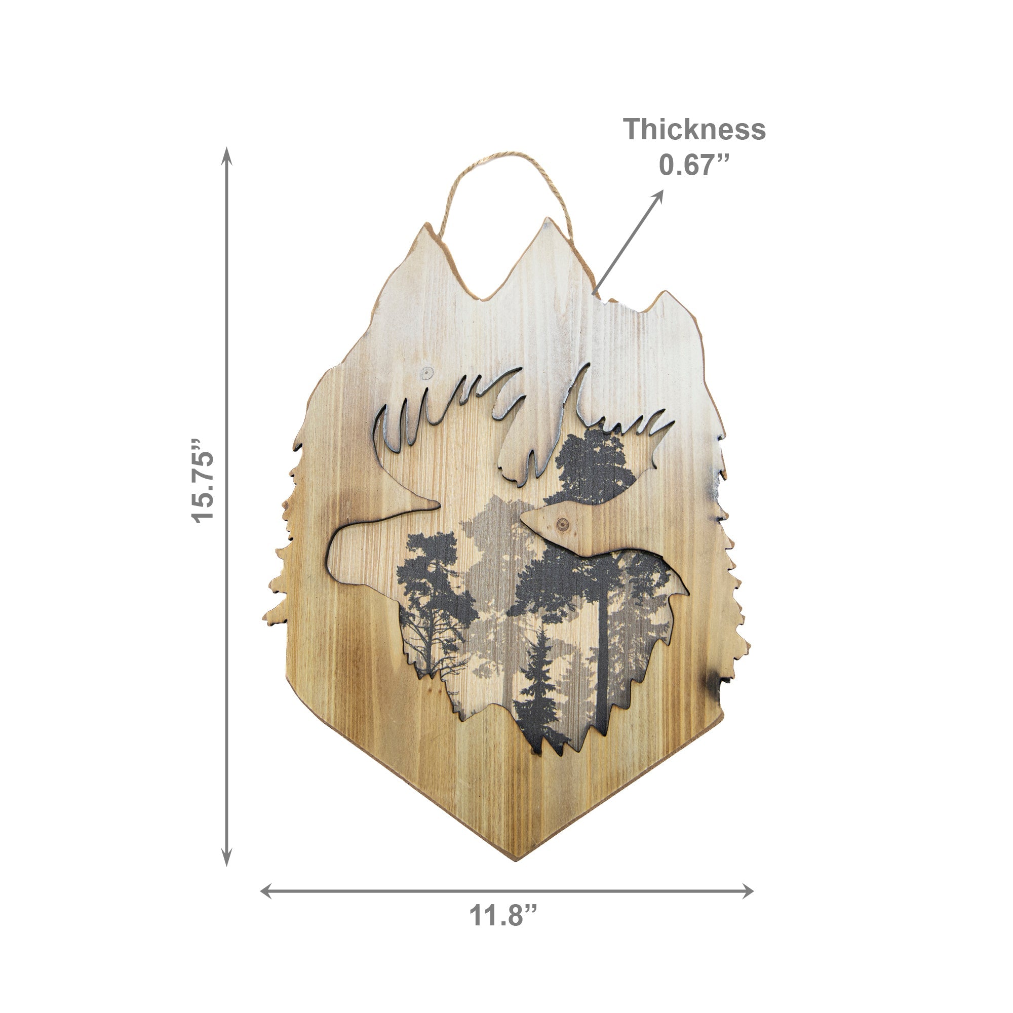Forest-Inspired MDF Moose Head Wall Decor