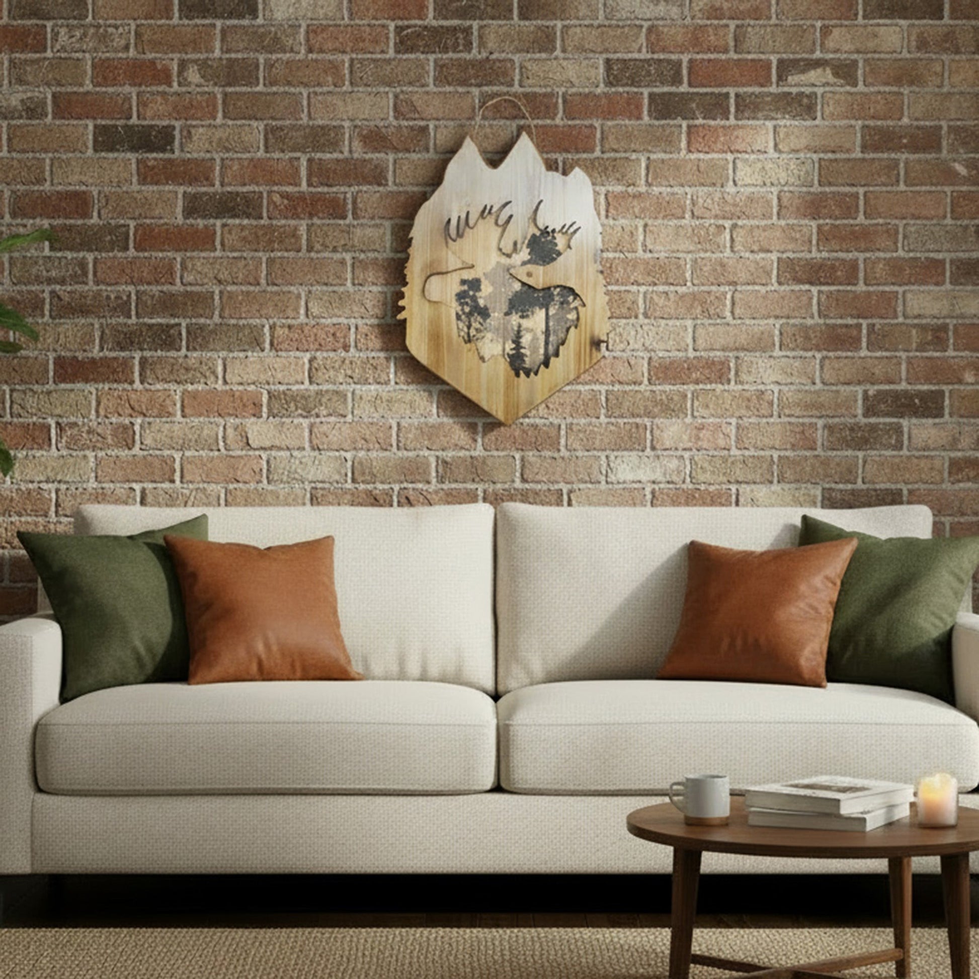 Forest-Inspired MDF Moose Head Wall Decor