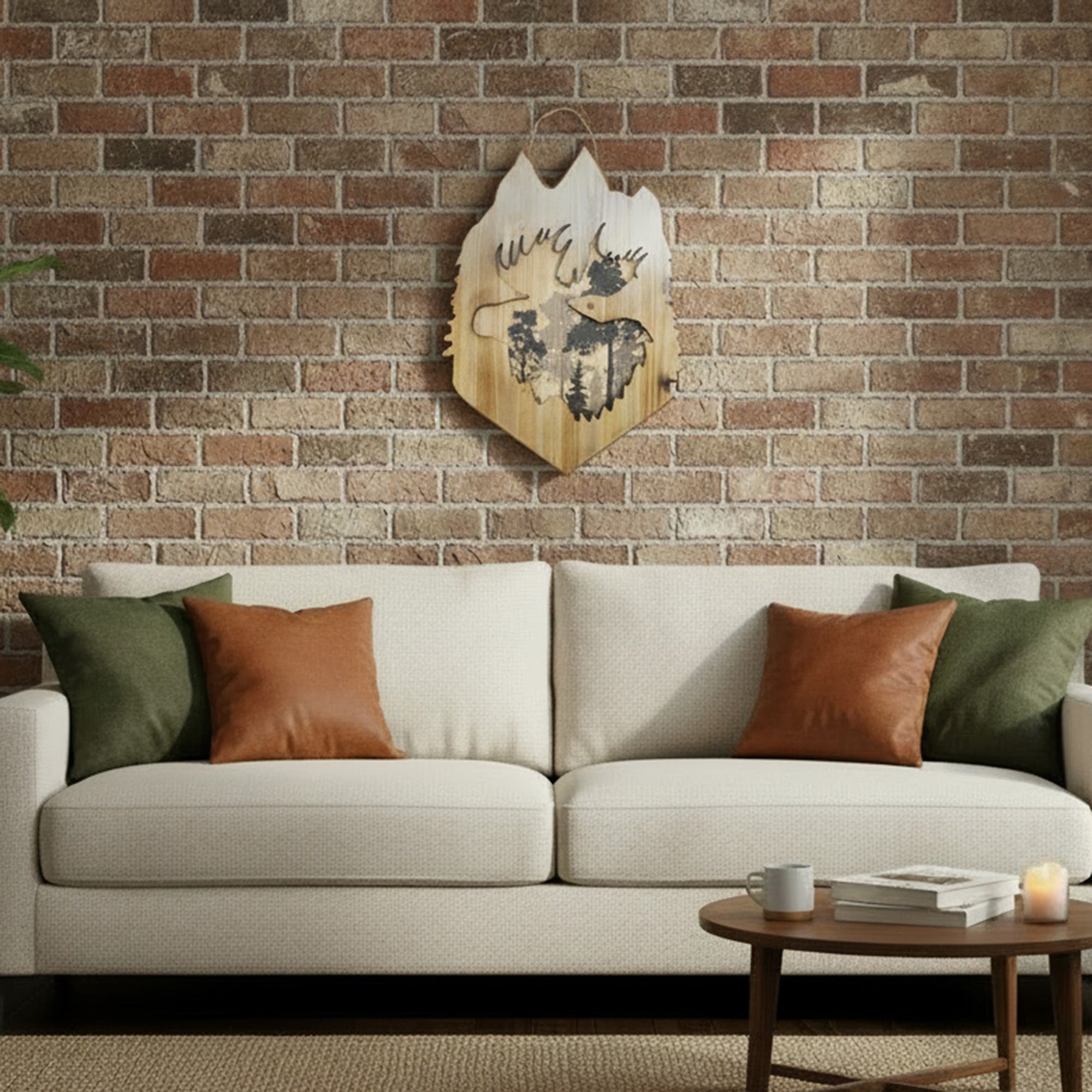 Forest-Inspired MDF Moose Head Wall Decor