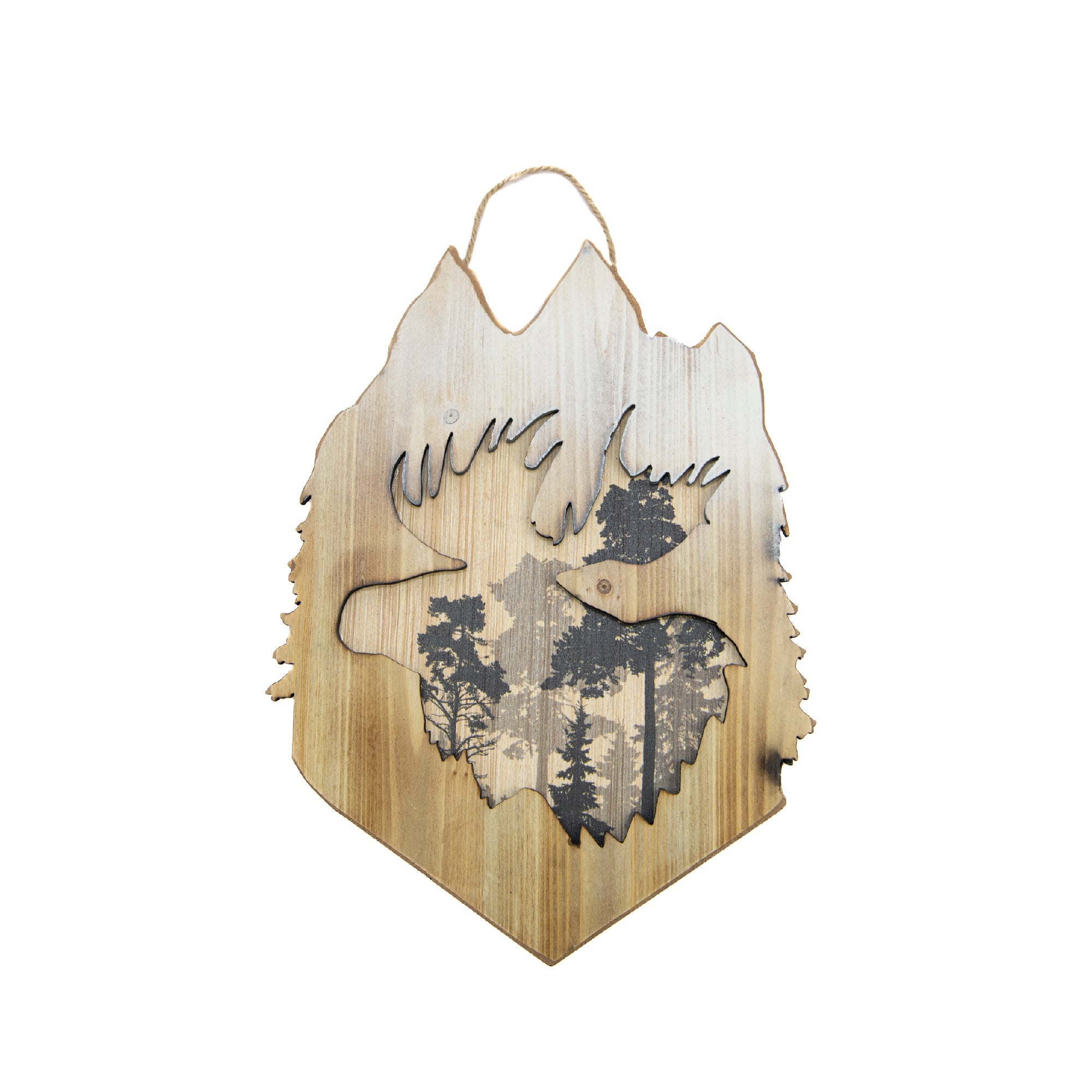 Forest-Inspired MDF Moose Head Wall Decor