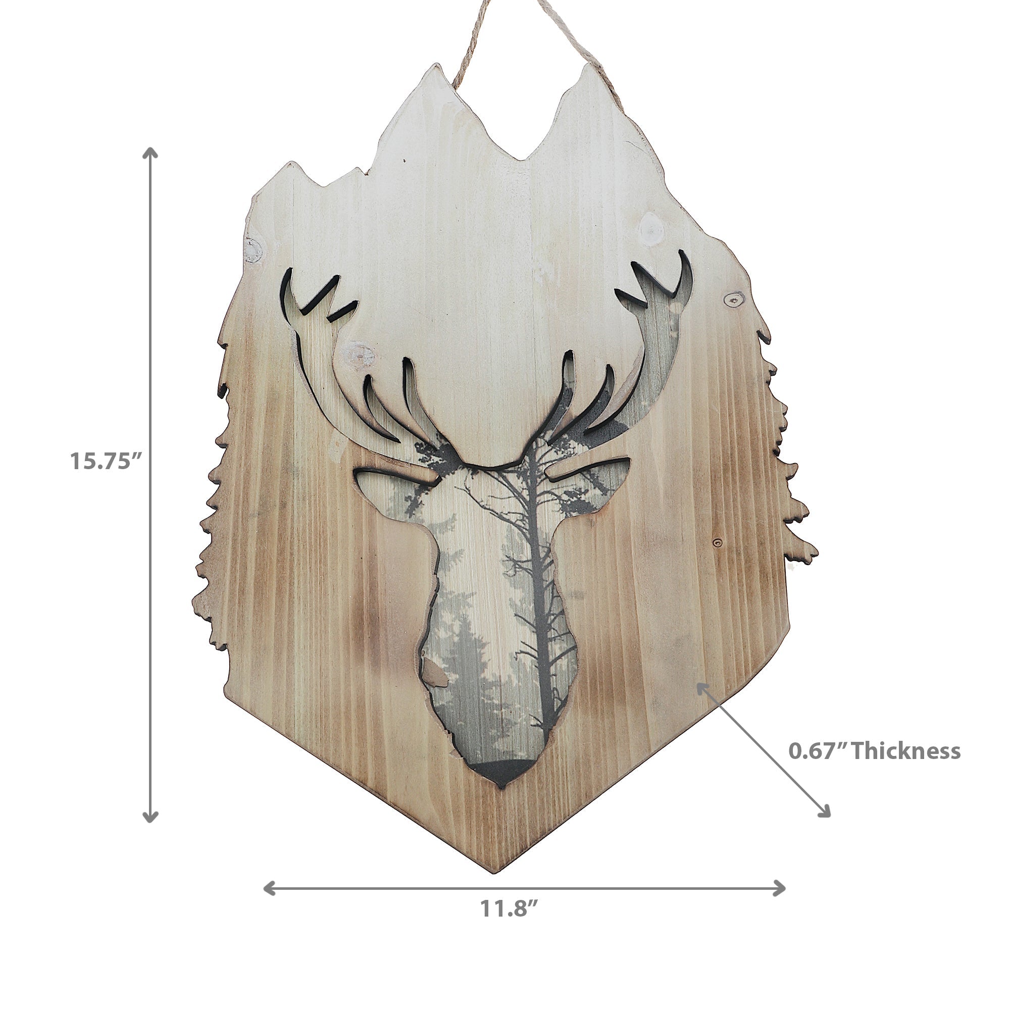 MDF Wall Decor featuring Deer Head Forest Design, Rustic Lodge Wall Accent, Nature Inspired Home Decoration