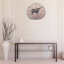 Wooden Wall Clock Moose