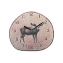 Wooden Wall Clock Moose