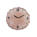 Wooden Oval Wall Clock Bark Edge