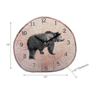 Wooden Wall Clock Bear
