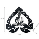 Metal Black Wall Decorativer Zen Buddha