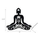 Metal Black Wall Decorativer Meditation