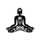 Metal Black Wall Decorativer Meditation