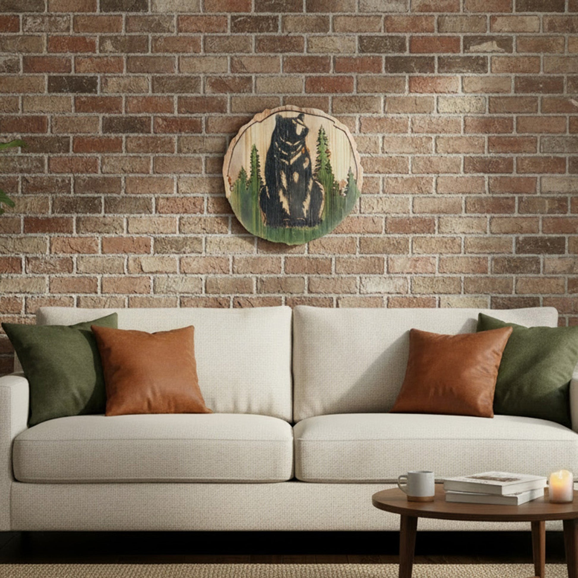 Laser-Cut Bear in Forest Decorative Wall Art