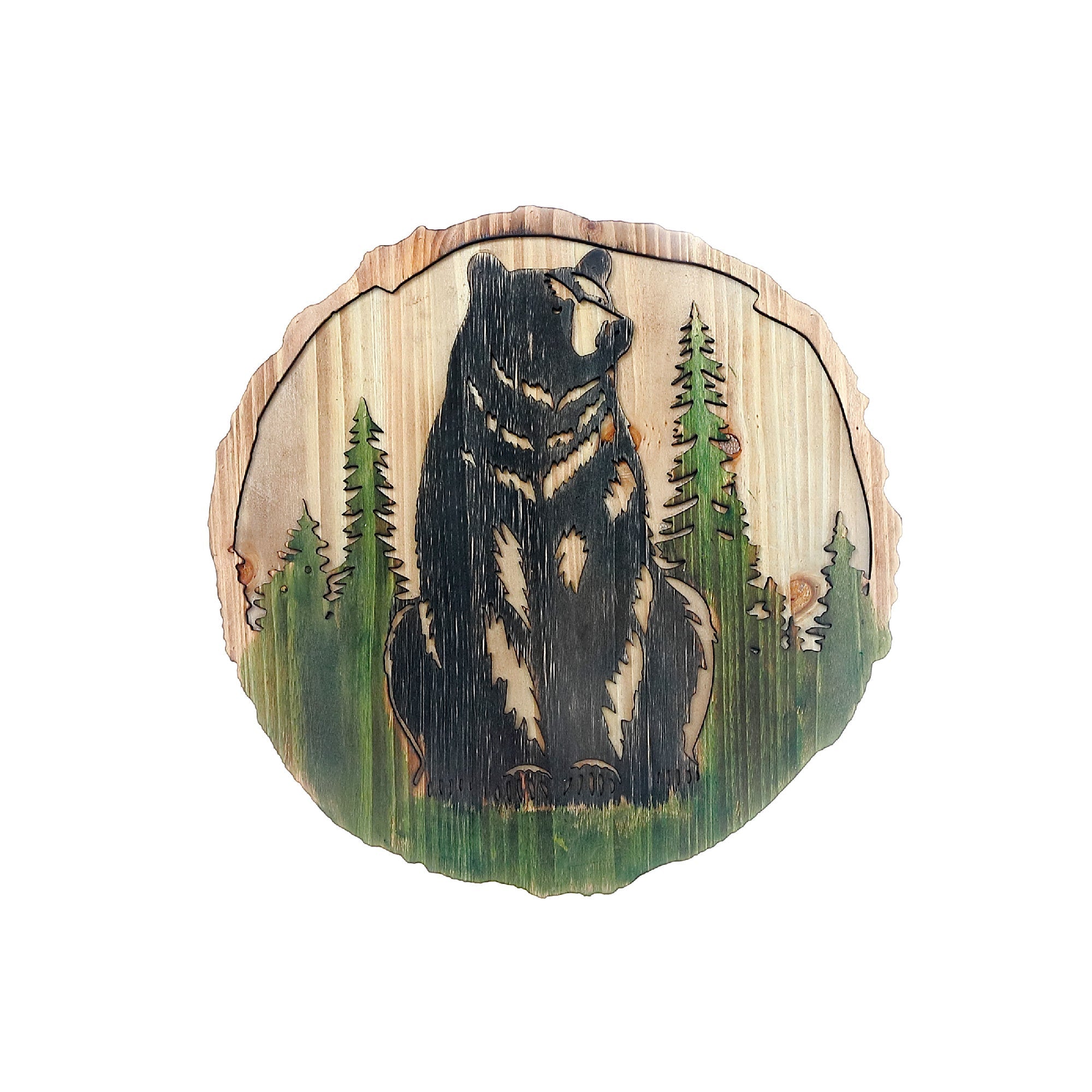 Laser-Cut Bear in Forest Decorative Wall Art