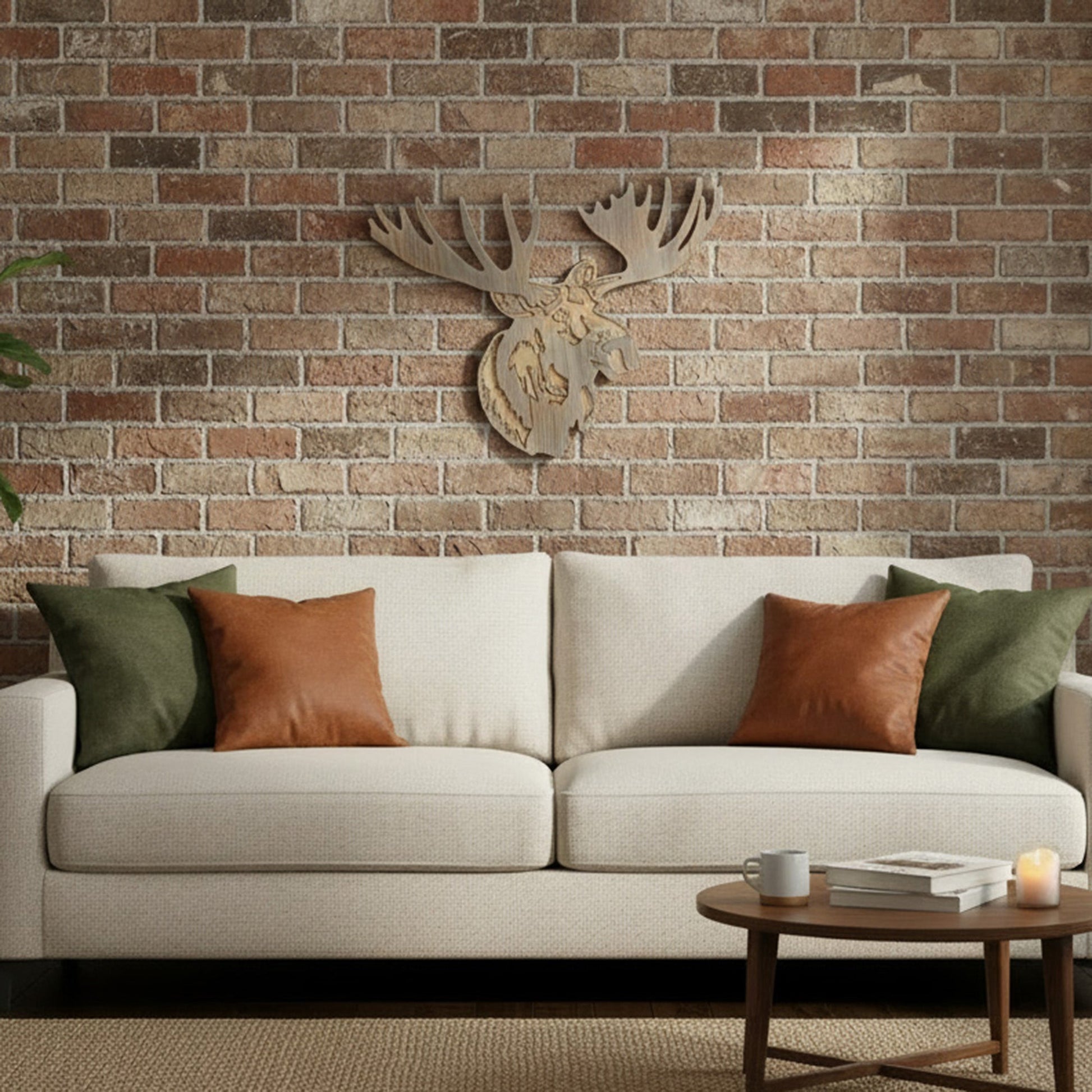 Laser-Cut Moose Head Decorative Wall Art