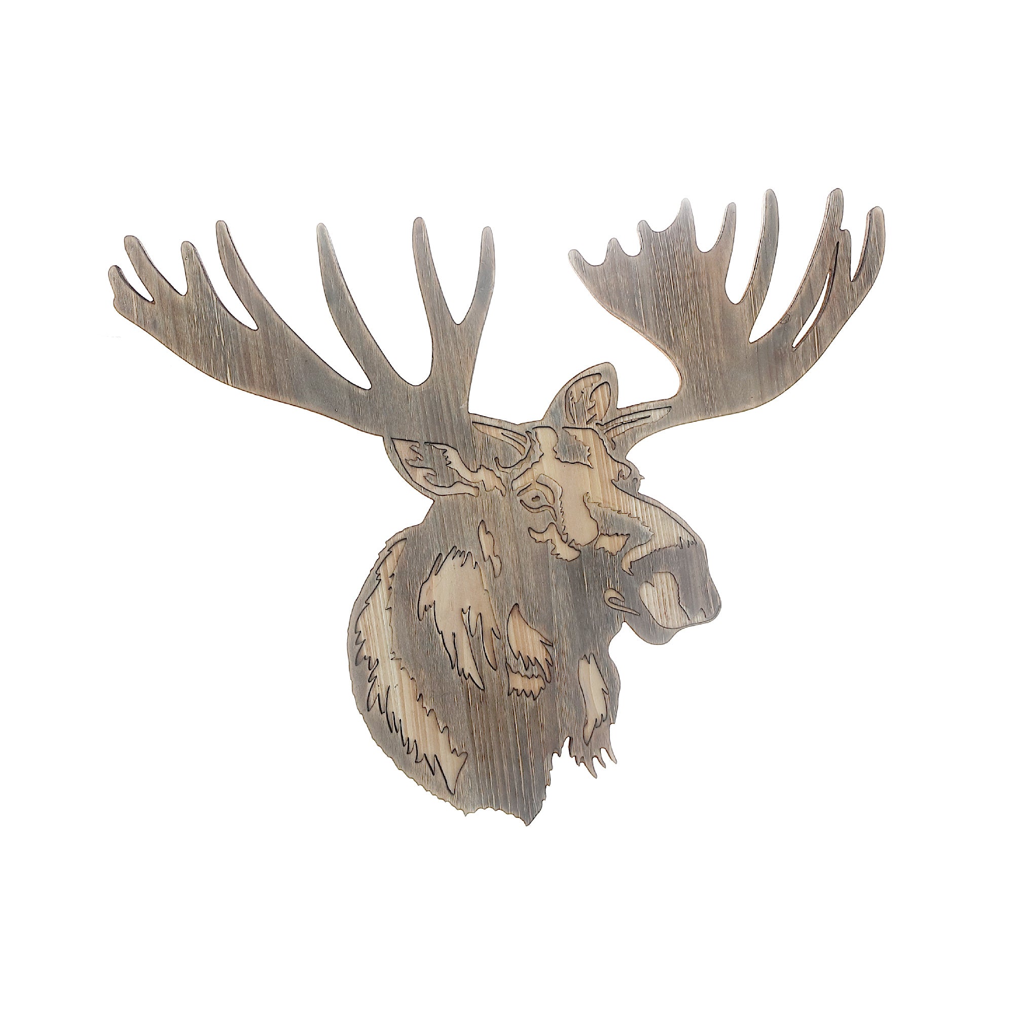 Laser-Cut Moose Head Decorative Wall Art