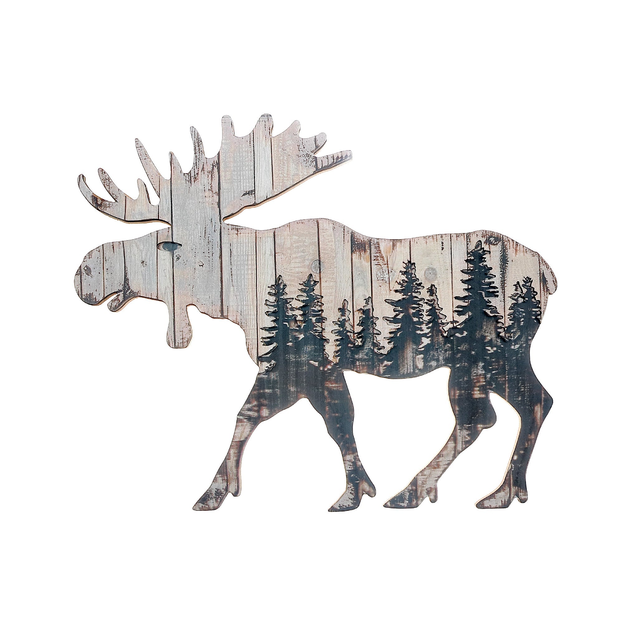 Laser-Cut Walking Moose Wall Decor Silhouette