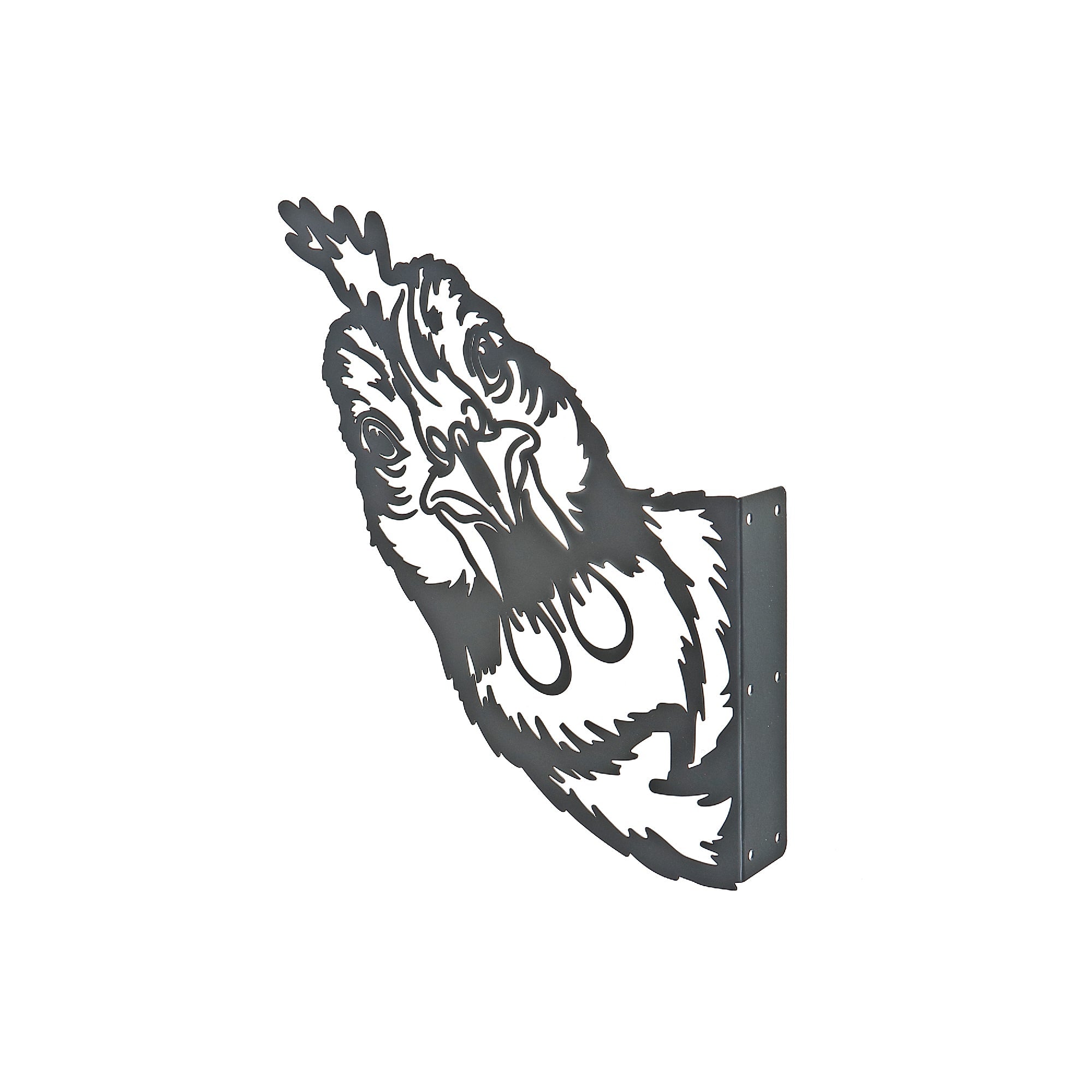 Metal Black Wall Decor Peeking Rooster, Black Metal Rooster Wall Decor, Country Kitchen Accent
