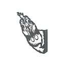 Metal Black Wall Decor Peeking Rooster